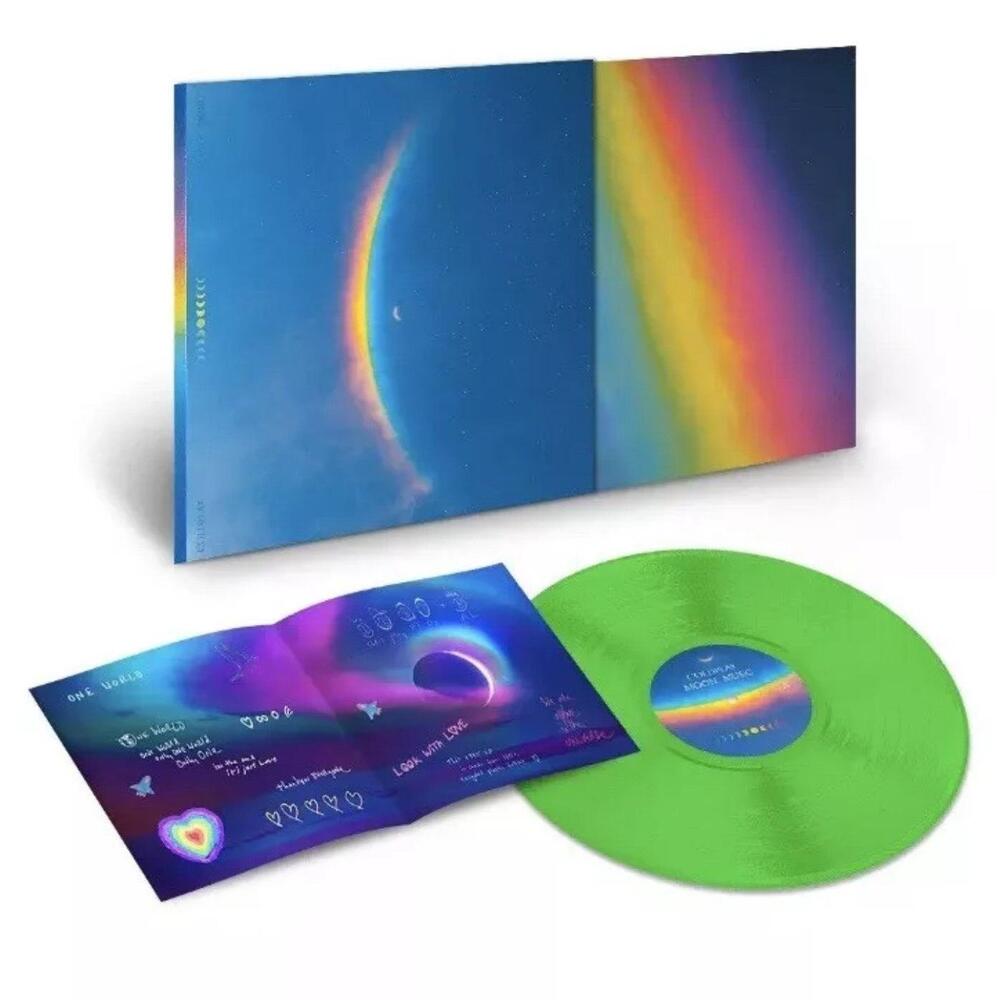 Serial # 2024!! Coldplay MOON MUSiC Spotify Fans First EcoRecord Green Vinyl LP